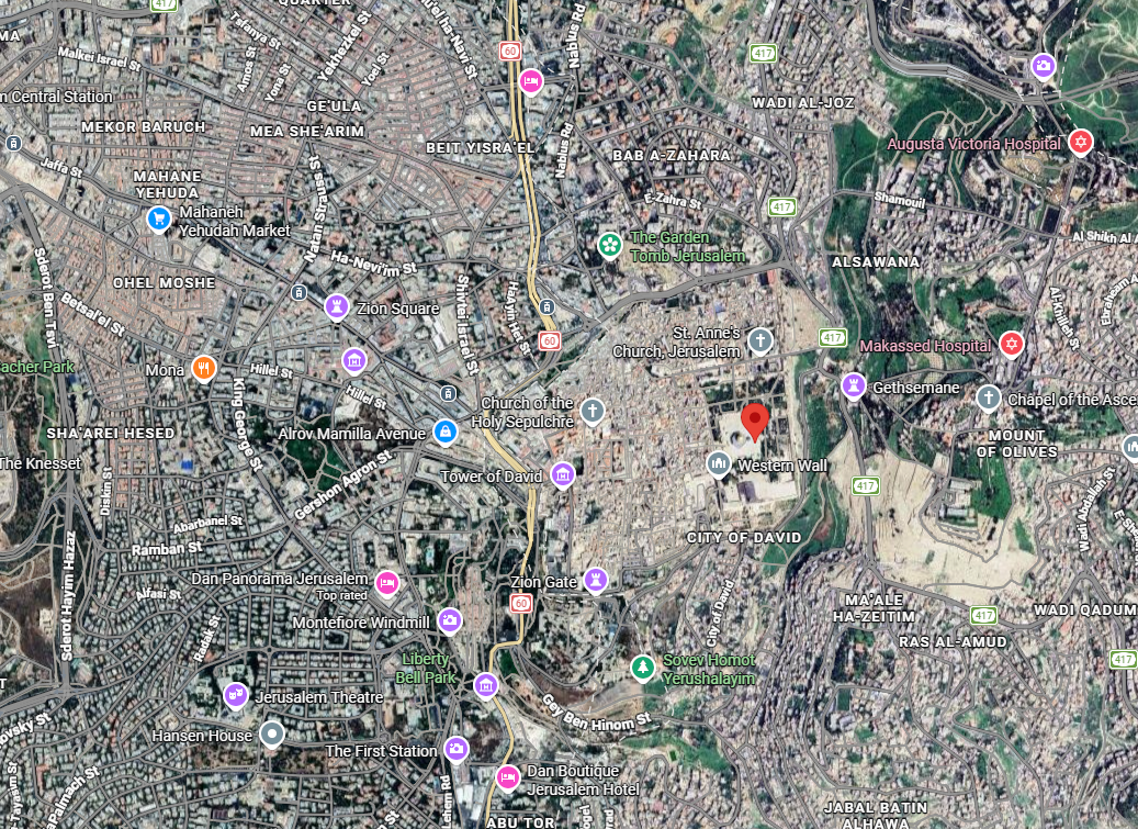 Jerusalem Temple Complex, Approximate Setting of John 8:12