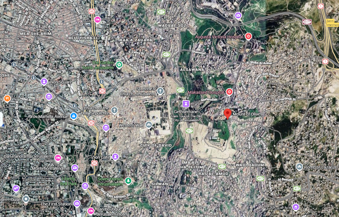 Mount of Olives — Eastern Approach to Jerusalem